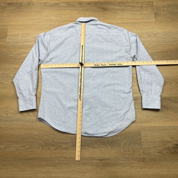 Robert Graham Shirt Mens Extra Large Blue Wall Street Money Bags Long Sleeve - Picture 9 of 12